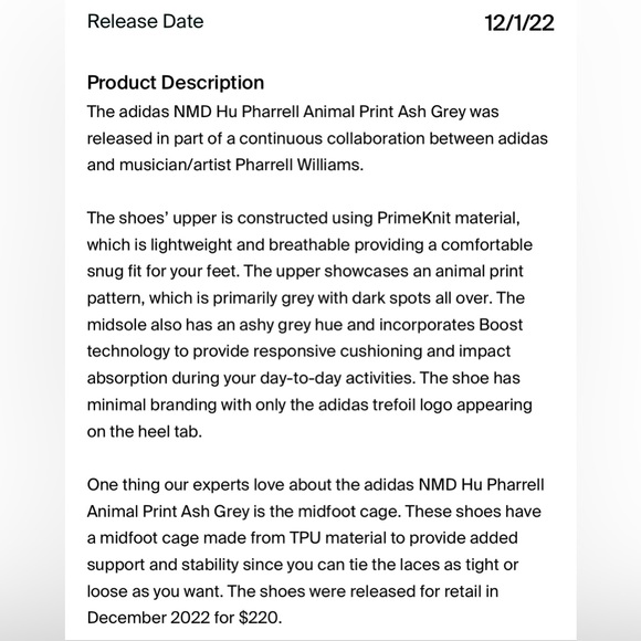 $220 No Box Size 7.5-12 adidas NMD Human Race x Pharrell Hu NMD Leopard ID1531 - Picture 6 of 12